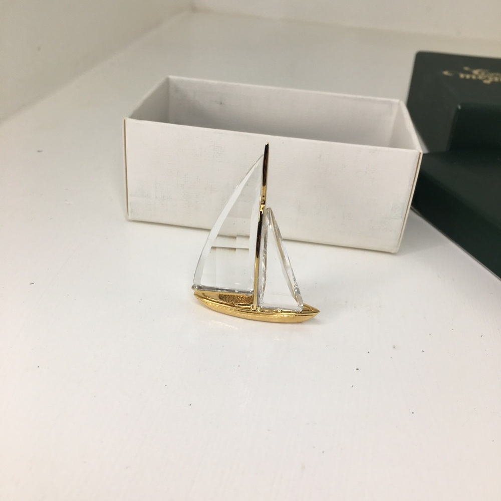Swarovski Crystal Memories Sailboat Gold